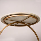 Premium Golden Halo Classic Metal Side Table - Decor Mantra 