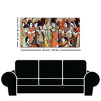 Radha Krishna with Bansuri Canvas Wall Painting Decor Mantra