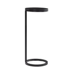 Ring Base Black Marble Designer Side Table - Decor Mantra 