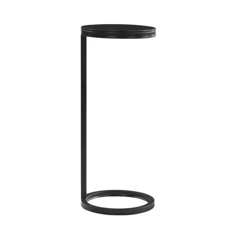 Ring Base Black Marble Designer Side Table - Decor Mantra 