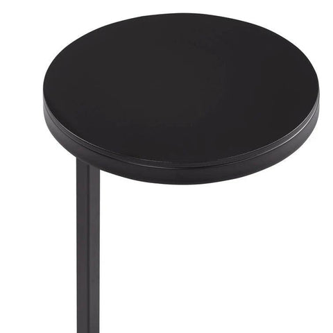 Ring Base Black Marble Designer Side Table - Decor Mantra 