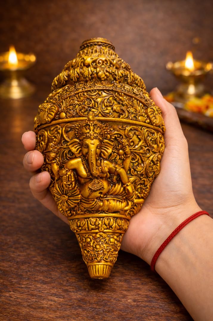 Ganesha Shankh Religious Idol