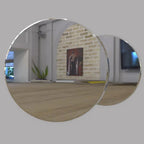 Scandinavian Frameless Beveled Circular Premium Bathroom Mirror - Decor Mantra 