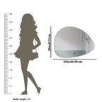 Scandinavian Frameless Beveled Pebble Shape Bathroom Mirror - Decor Mantra 
