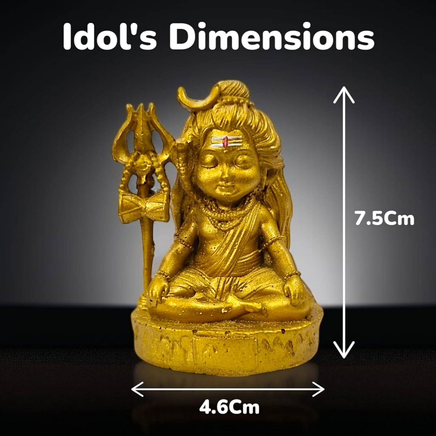 Bal Roop Shiva Idol for Car Dashboard 