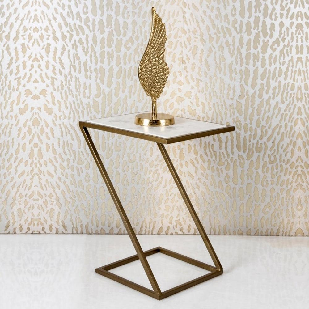 Slanting Chic Premium Metal Side Table - Decor Mantra 