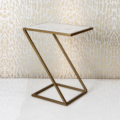 Slanting Chic Premium Metal Side Table - Decor Mantra 