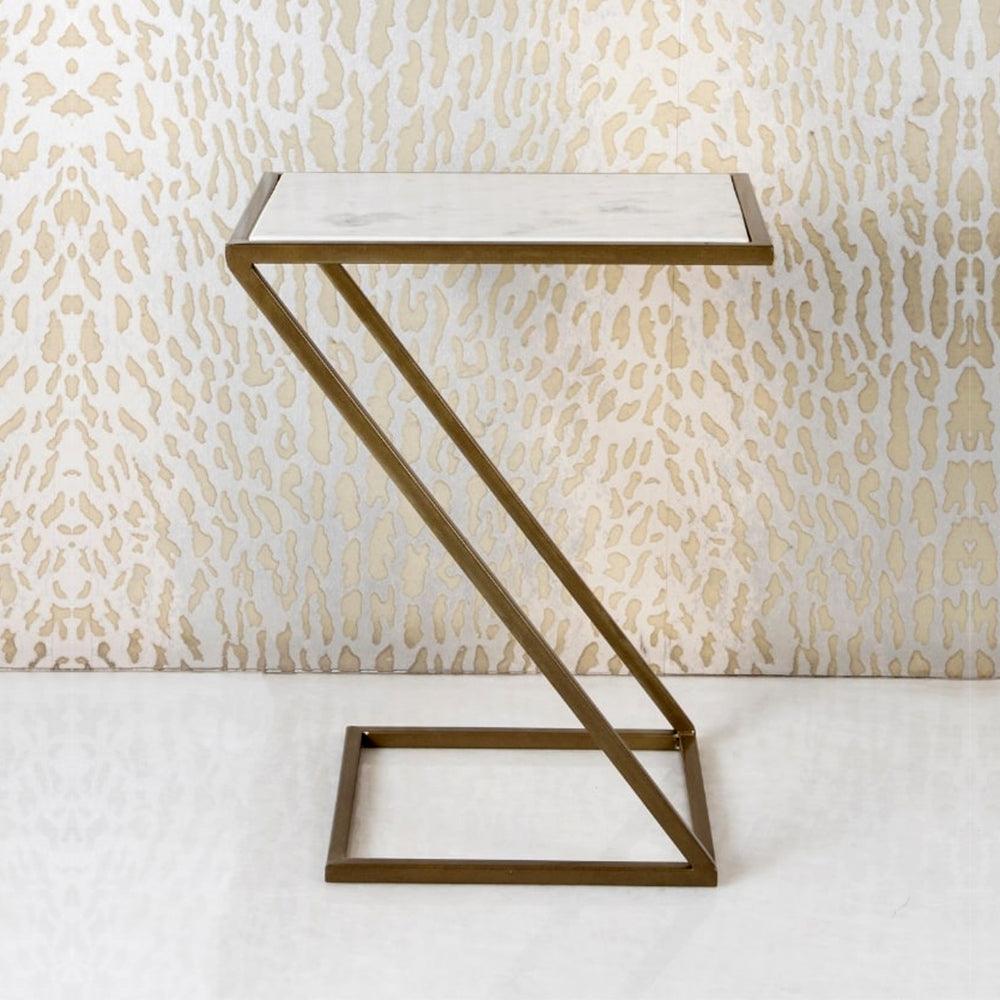 Slanting Chic Premium Metal Side Table - Decor Mantra 