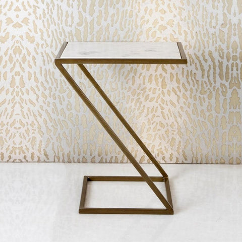 Slanting Chic Premium Metal Side Table - Decor Mantra 