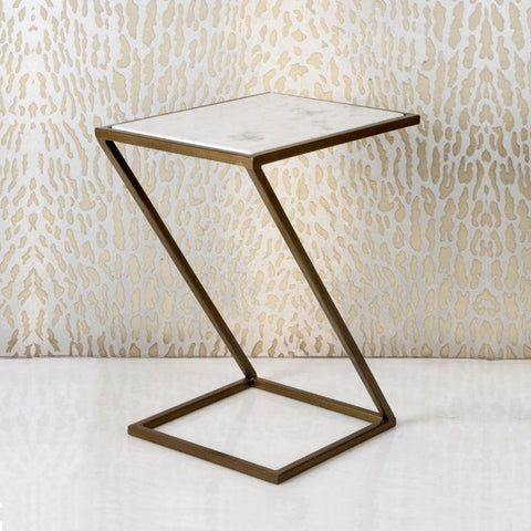 Slanting Chic Premium Metal Side Table - Decor Mantra 