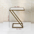 Slanting Chic Premium Metal Side Table - Decor Mantra 