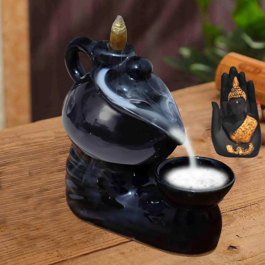 Tea Kettle Smoke Backflow Incense Holder