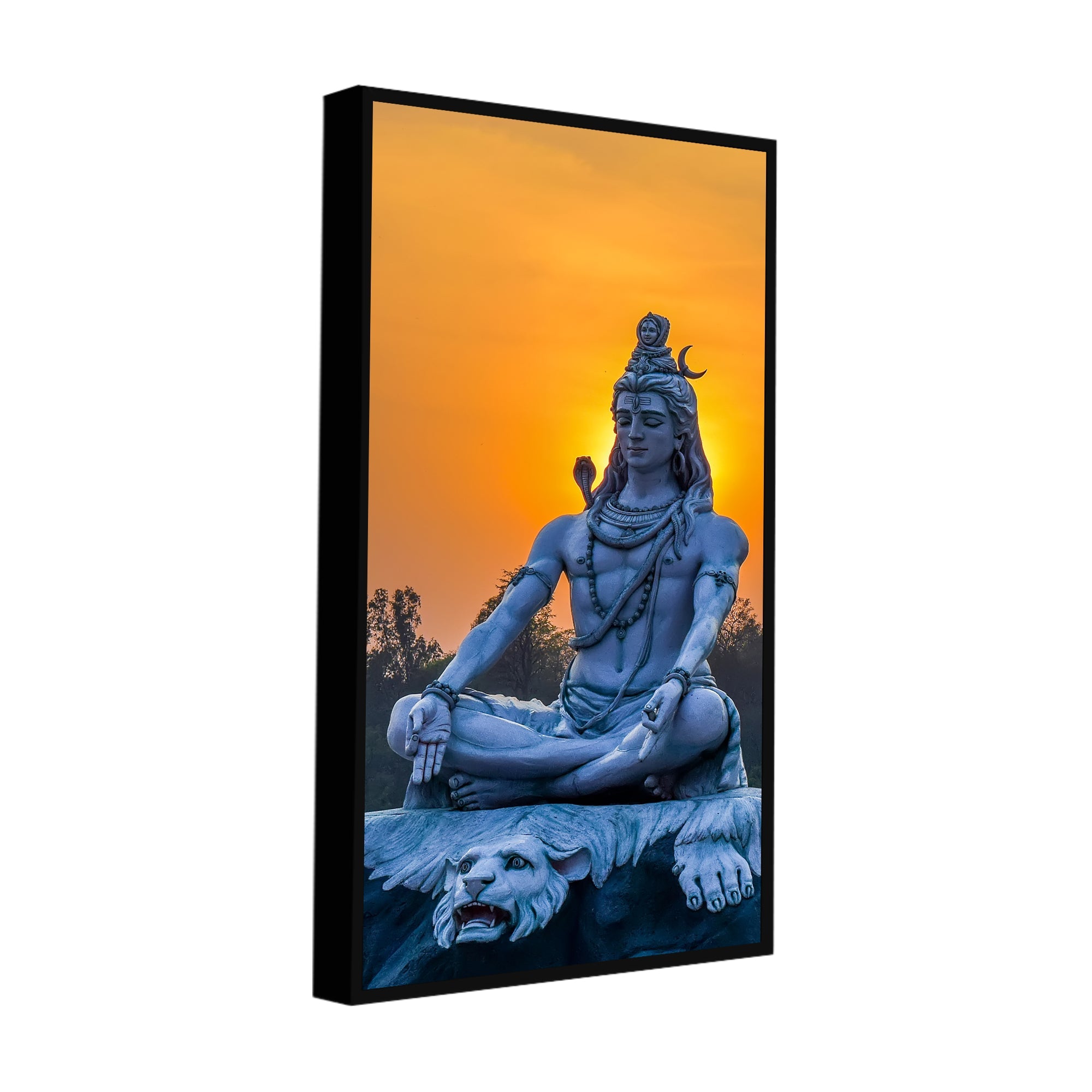 Spiritual Wall Painting of Lord Shiva Statue