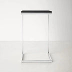 Square Black Marble Modern Designer Side Table - Decor Mantra 