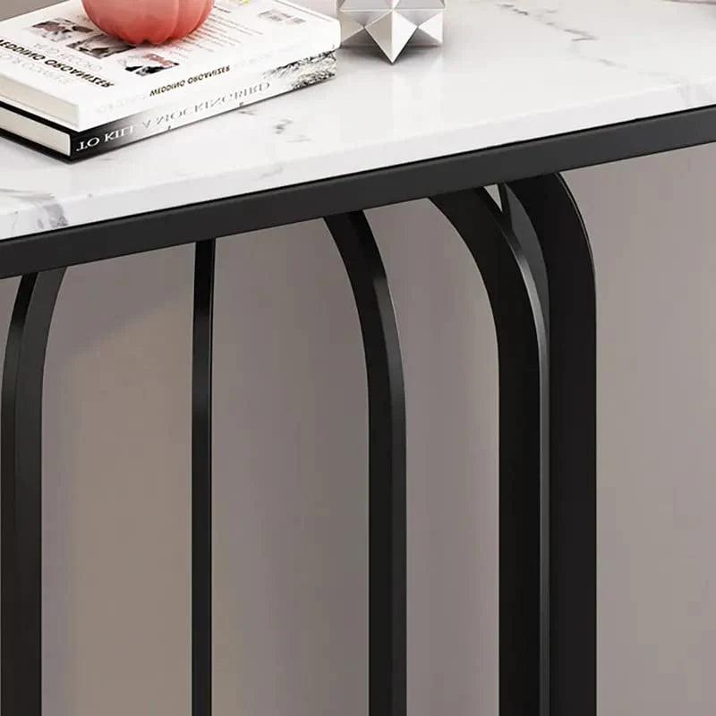 Stylish White Marble Top Console Table - Decor Mantra 