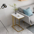 Suspended Styler Golden Metallic Side Coffee Table - Decor Mantra 