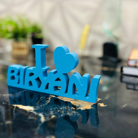 I Love Biryani Aesthetic Table Decor