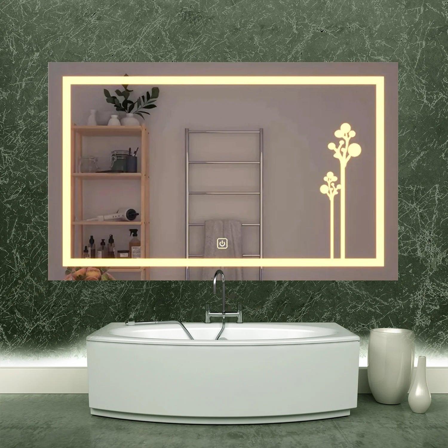 The Designer Tree LED Bathroom Mirror - Decor Mantra 