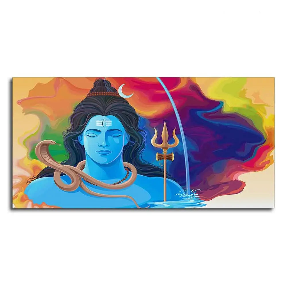 The God of Destruction Lord Shiva Wall Painting Decor Mantra
