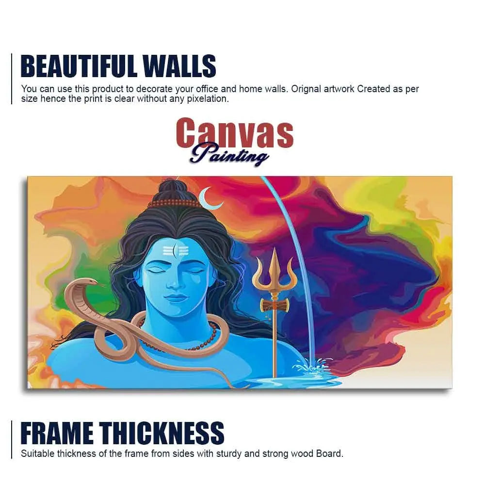 The God of Destruction Lord Shiva Wall Painting Decor Mantra