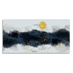 The Golden Moon Modern Abstract Art Canvas Wall Painting Decor Mantra