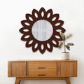 Traditional Antique Floral Designer Wooden Wall Mirror - Decor Mantra 
