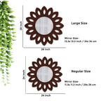 Traditional Antique Floral Designer Wooden Wall Mirror - Decor Mantra 