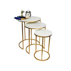Trio Golden Premium Coffee Tables Set of 3 - Decor Mantra 