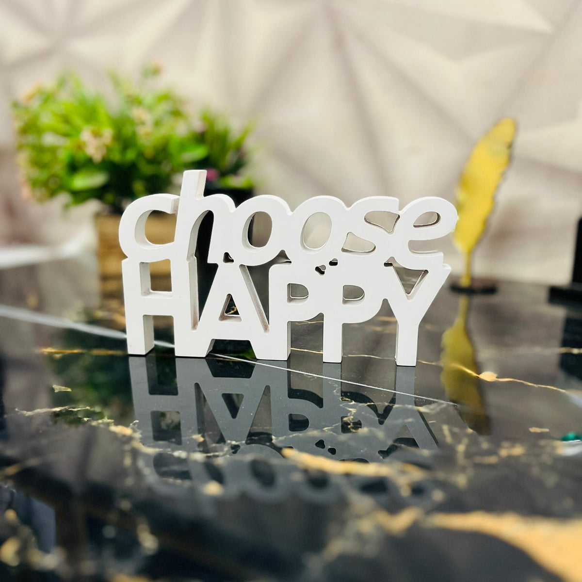 Choose Happy  Aesthetic Table Decor