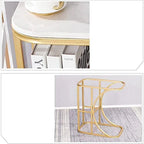 Unique Pattern Designer Side Table with Golden Finish - Decor Mantra 